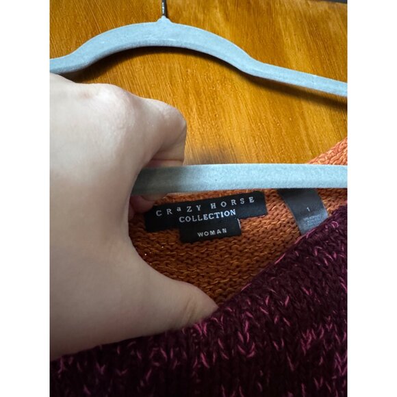 Crazy Horse Collection Womens Floral Knit Sweater Size L Multicolor Acrylic Blen - Picture 5 of 7